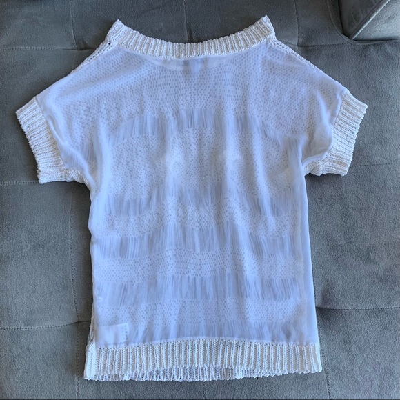3 For $20 BEBE Short Sleeve Mixed Texture Top - Picture 6 of 10